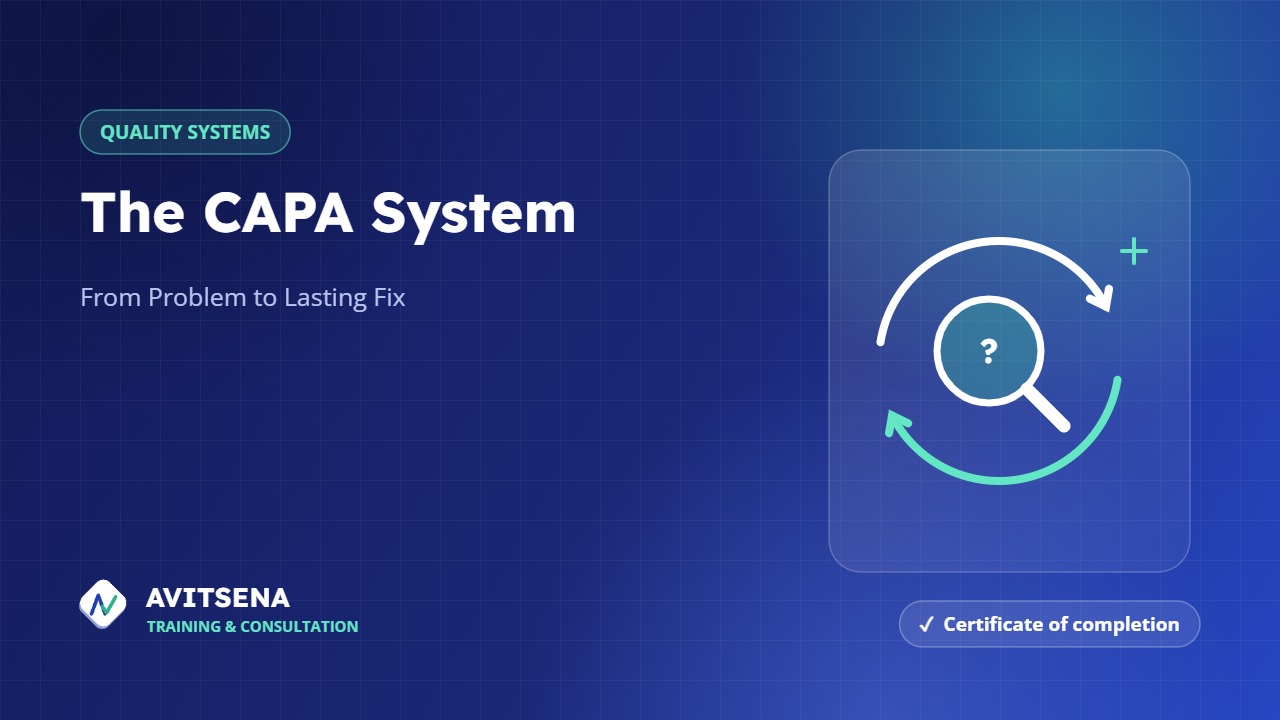 The CAPA System: From Problem to Lasting Fix